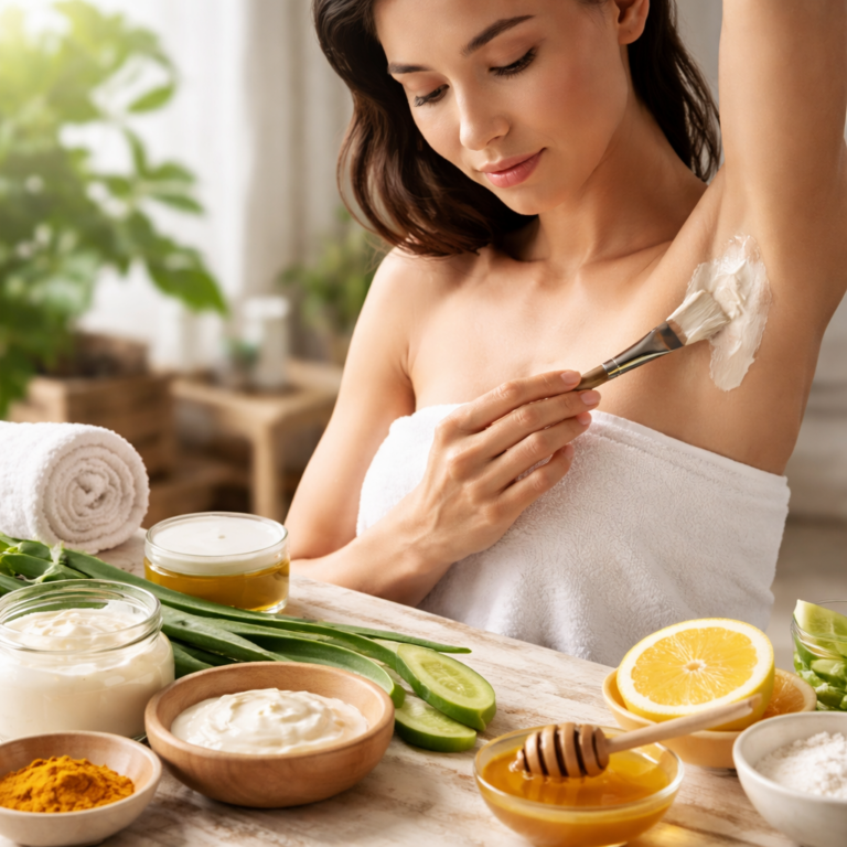 Masque naturel illuminateur pour zones sensibles de la peau — recette douce et efficace